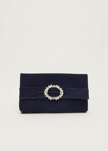 Phase Eight Embellished Slim Bags Navy Australia | SU3687520